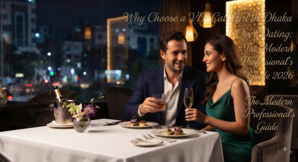 Why Choose a VIP Call Girl in Dhaka - Elegant couple enjoying elite companionship at a luxury restaurant table